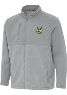 Antigua Milwaukee Bucks Mens Grey Daily Fused Medium Weight Jacket