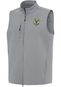 Antigua Milwaukee Bucks Mens Grey Demand Sleeveless Jacket
