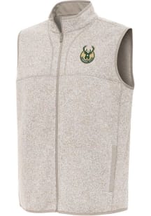 Antigua Milwaukee Bucks Mens Oatmeal Fortune Sleeveless Jacket