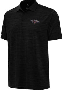 Antigua New Orleans Pelicans Mens Black Layout Short Sleeve Polo