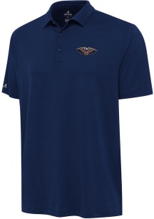 Antigua New Orleans Pelicans Mens Navy Blue Reprocess Recycled Short Sleeve Polo