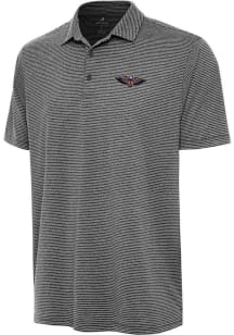 Antigua New Orleans Pelicans Mens Black Scheme Short Sleeve Polo