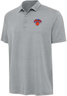 Antigua New York Knicks Mens Grey Reprocess Recycled Short Sleeve Polo