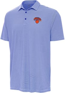 Antigua New York Knicks Mens Blue Twine Short Sleeve Polo