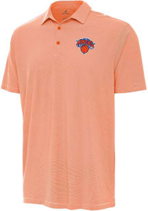 Antigua New York Knicks Mens Orange Twine Short Sleeve Polo