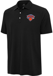 Antigua New York Knicks Mens Black Western Short Sleeve Polo
