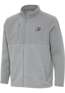 Antigua Oklahoma City Thunder Mens Grey Alternate Daily Fused Medium Weight Jacket