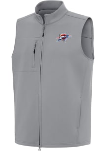 Antigua Oklahoma City Thunder Mens Grey Alternate Demand Sleeveless Jacket