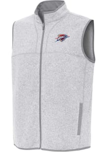 Antigua Oklahoma City Thunder Mens Grey Alternate Fortune Sleeveless Jacket