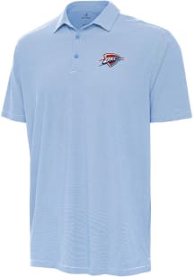 Antigua Oklahoma City Thunder Mens Light Blue Alternate Twine Short Sleeve Polo
