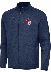 Antigua Philadelphia 76ers Mens Navy Blue Hold Up Light Weight Jacket