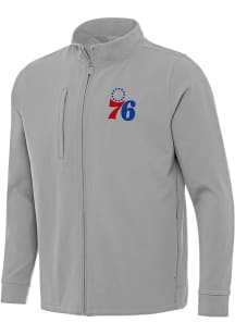 Antigua Philadelphia 76ers Mens Grey Regard Light Weight Jacket