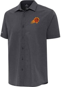 Antigua Phoenix Suns Mens Black Activate Short Sleeve Dress Shirt
