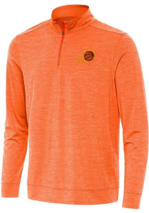 Antigua Phoenix Suns Mens Orange Bright Long Sleeve Qtr Zip Pullover