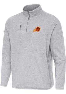 Antigua Phoenix Suns Mens Grey Certain Long Sleeve Qtr Zip Pullover