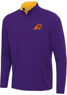 Antigua Phoenix Suns Mens Purple Content Long Sleeve Qtr Zip Pullover