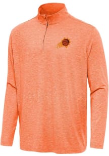Antigua Phoenix Suns Mens Orange Hunk Long Sleeve Qtr Zip Pullover