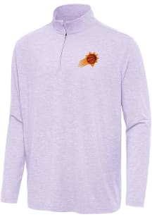 Antigua Phoenix Suns Mens Lavender Hunk Long Sleeve Qtr Zip Pullover