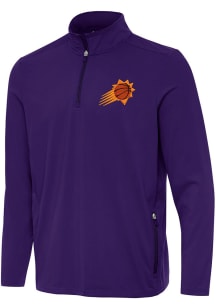 Antigua Phoenix Suns Mens Purple Perilous Long Sleeve Qtr Zip Pullover