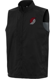 Antigua Portland Trail Blazers Mens Black Brisk Sleeveless Jacket