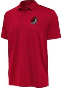 Antigua Portland Trail Blazers Mens Red Ellipse Short Sleeve Polo
