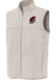 Antigua Portland Trail Blazers Mens Oatmeal Fortune Sleeveless Jacket