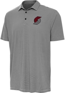 Antigua Portland Trail Blazers Mens Black Twine Short Sleeve Polo