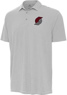 Antigua Portland Trail Blazers Mens Grey Twine Short Sleeve Polo