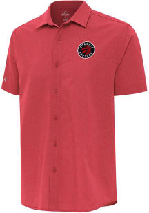 Antigua Toronto Raptors Mens Red Activate Short Sleeve Dress Shirt