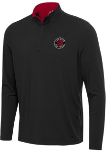 Antigua Toronto Raptors Mens Black Content Long Sleeve Qtr Zip Pullover