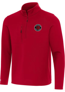 Antigua Toronto Raptors Mens Red Insider Long Sleeve Qtr Zip Pullover