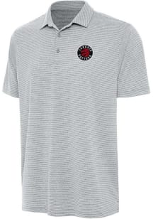 Antigua Toronto Raptors Mens Grey Scheme Short Sleeve Polo