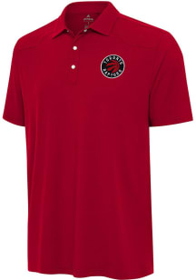 Antigua Toronto Raptors Mens Red Western Short Sleeve Polo