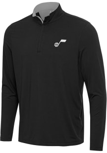 Antigua Utah Jazz Mens Black Content Long Sleeve Qtr Zip Pullover