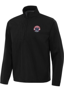 Antigua Washington Wizards Mens Black Brisk Long Sleeve Qtr Zip Pullover
