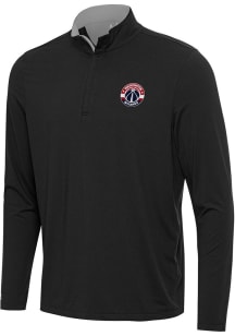 Antigua Washington Wizards Mens Black Content Long Sleeve Qtr Zip Pullover