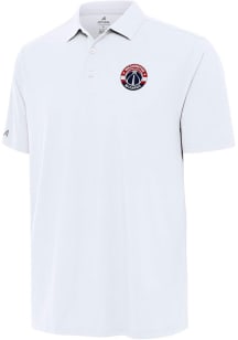 Antigua Washington Wizards Mens White Era Short Sleeve Polo