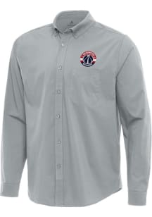 Antigua Washington Wizards Mens Grey Flight Long Sleeve Dress Shirt