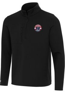 Antigua Washington Wizards Mens Black Insider Long Sleeve Qtr Zip Pullover