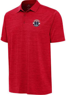 Antigua Washington Wizards Mens Red Layout Short Sleeve Polo