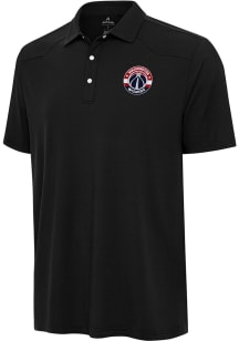 Antigua Washington Wizards Mens Black Western Short Sleeve Polo