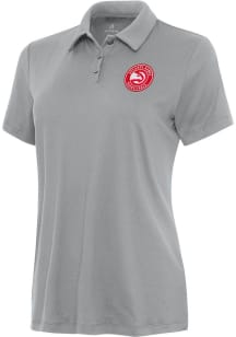 Antigua Atlanta Hawks Womens Grey Reprocess Recycled Short Sleeve Polo Shirt