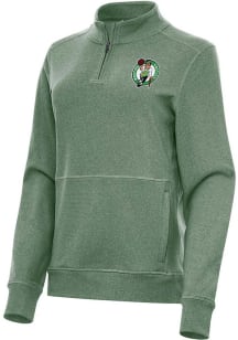 Antigua Boston Celtics Womens Green Crush Qtr Zip