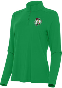 Antigua Boston Celtics Womens Green Intent Qtr Zip