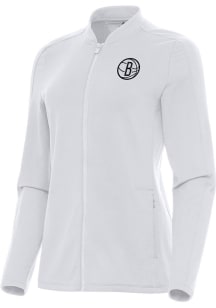 Antigua Brooklyn Nets Womens White Continual Light Weight Jacket