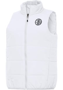 Antigua Brooklyn Nets Womens White Experience Vest