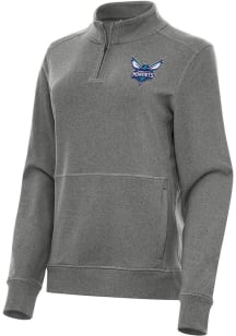 Antigua Charlotte Hornets Womens Black Crush Qtr Zip