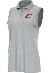 Antigua Cleveland Cavaliers Womens Grey Recap Polo Shirt