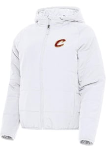 Antigua Cleveland Cavaliers Womens White Universe Filled Jacket