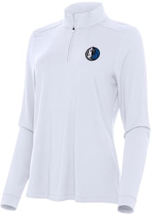 Antigua Dallas Mavericks Womens White Alternate Intent Qtr Zip